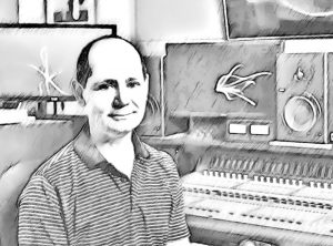 Cartoon photo of Scott McCrorie: Owner, Top Dog, Supervising Sound Editor, Sound Editor and Re-recording Mixer